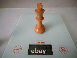 VINTAGE TOURNAMENT CHESS SET LARDY FRENCH STAUNTON PATTERN K 90 mm + BOX