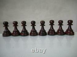 VINTAGE WEIGHTED CHESS SET TOURNAMENT FRENCH LARDY STAUNTON K 93 mm + BOX