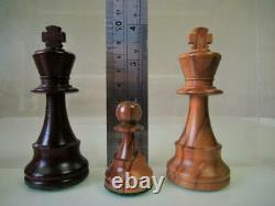 VINTAGE WEIGHTED CHESS SET TOURNAMENT FRENCH LARDY STAUNTON K 93 mm + BOX