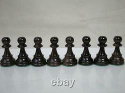 VINTAGE WEIGHTED CHESS SET TOURNAMENT FRENCH LARDY STAUNTON K 95 mm + BOX