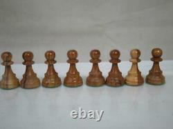 VINTAGE WEIGHTED CHESS SET TOURNAMENT FRENCH LARDY STAUNTON K 95 mm + BOX