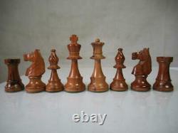 VINTAGE WEIGHTED CHESS SET TOURNAMENT FRENCH LARDY STAUNTON K 95 mm + BOX