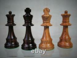 VINTAGE WEIGHTED CHESS SET TOURNAMENT FRENCH LARDY STAUNTON K 95 mm + BOX