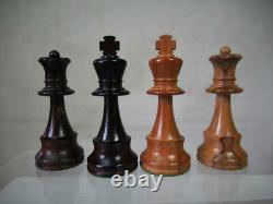 VINTAGE WEIGHTED CHESS SET TOURNAMENT FRENCH LARDY STAUNTON K 95 mm + BOX