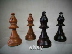 VINTAGE WEIGHTED CHESS SET TOURNAMENT FRENCH LARDY STAUNTON K 95 mm + BOX