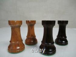 VINTAGE WEIGHTED CHESS SET TOURNAMENT FRENCH LARDY STAUNTON K 95 mm + BOX