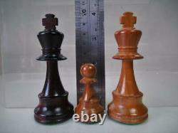 VINTAGE WEIGHTED CHESS SET TOURNAMENT FRENCH LARDY STAUNTON K 95 mm + BOX