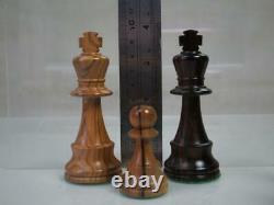 VINTAGE WEIGHTED CHESS SET TOURNAMENT FRENCH LARDY STAUNTON K 95 mm + BOX