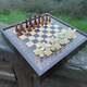 Vip Chess Set With Wooden Chess Pieces Luxury Mosaic Chess Box 30x30cm