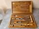 Vtg Rare 1950s German Ed Wusthof Dreizack Solingen 11 Piece Bar Set Wooden Box