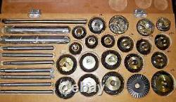 Valve Seat & Face Cutter Set 12 Pcs Set For Vintage Cars & Bikes in Wooden box