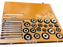 Valve Seat & Face Cutter Set Of 20 Pieces Carbon Steel Wooden Box