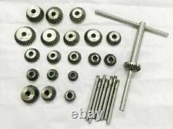 Valve Seat & Face Cutter Set Of 20 Pieces Carbon Steel Wooden Box