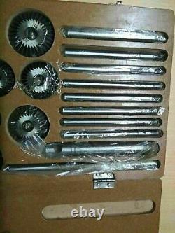 Valve Seat & Face Cutter Set Of 20 Pieces Carbon Steel Wooden Box