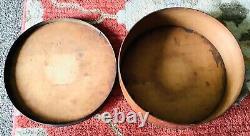 Very Early Original 1838 Round Wooden Shaker Type Spice Box Set 9 Wood Canisters