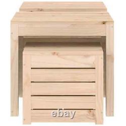 VidaXL 3 Piece Garden Box Set Solid Wood Pine Durable