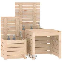 VidaXL 3 Piece Garden Box Set Solid Wood Pine UK NEW