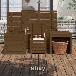 VidaXL 4 Piece Garden Box Set Honey Brown Solid Wood Pine UK NEW