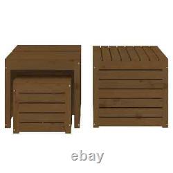 VidaXL 4 Piece Garden Box Set Honey Brown Solid Wood Pine UK NEW