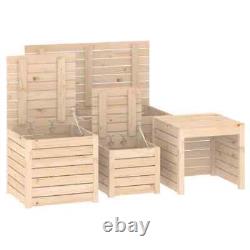 VidaXL 4 Piece Garden Box Set Solid Wood Pine UK HOT