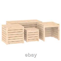 VidaXL 4 Piece Garden Box Set Solid Wood Pine UK NEW