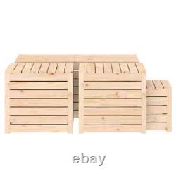 VidaXL 4 Piece Garden Box Set Solid Wood Pine UK NEW