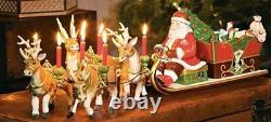 Villeroy & Boch Christmas Toys Memories Music Box Santa Sleigh Ride 5 pc Set NIB