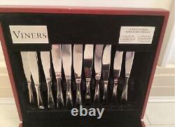 Viners 58 Piece Canteen/Cutlery Set for 8 People. Stainless Steel in Wooden Box