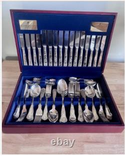 Viners Kings Royale Canteen of Cutlery 58-Piece Set, Service for 8, Wooden Box