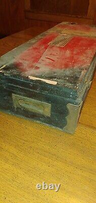 Vintage Antique #9 Mechanical Wonders erector set in red wooden box