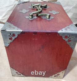 Vintage/Antique Asian Mah Jong Game Set Bone & Bamboo Tiles Wooden Box