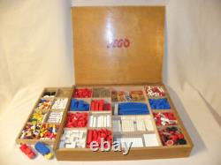 Vintage Antique Toy Large Lego Wooden Box System Set Wooden Box Ho 1/87