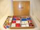 Vintage Antique Toy Large Lego Wooden Box System Set Wooden Box Ho 1/87