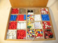 Vintage Antique Toy Large Lego Wooden Box System Set Wooden Box Ho 1/87