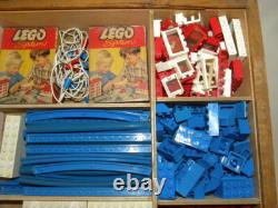 Vintage Antique Toy Large Lego Wooden Box System Set Wooden Box Ho 1/87