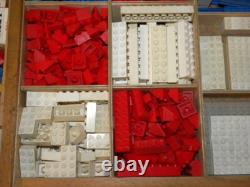 Vintage Antique Toy Large Lego Wooden Box System Set Wooden Box Ho 1/87