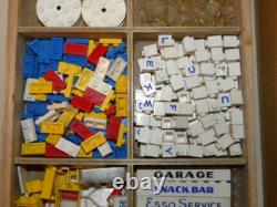 Vintage Antique Toy Large Lego Wooden Box System Set Wooden Box Ho 1/87