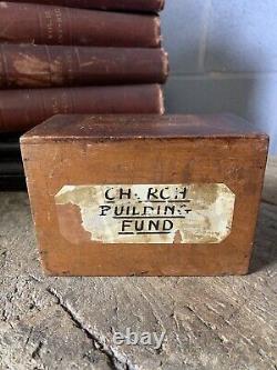 Vintage Antique Wooden Church Collection Box Set Of 3 Boxes Offertory Money Coin