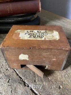 Vintage Antique Wooden Church Collection Box Set Of 3 Boxes Offertory Money Coin