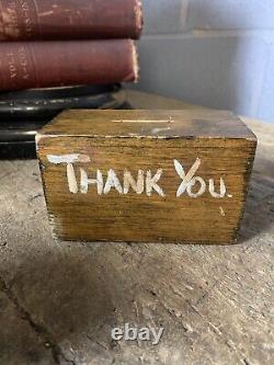 Vintage Antique Wooden Church Collection Box Set Of 3 Boxes Offertory Money Coin