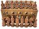Vintage Arabian Nights Chess Set / Ornate Wooden Box / Resin Pieces 10cm