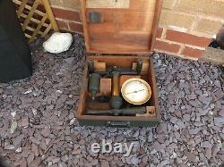Vintage Brass Master Gauge/calibration Set In Wooden Box! Rare