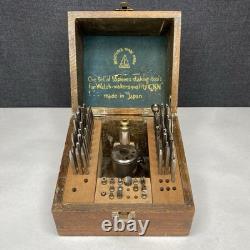 Vintage CKN Watch Maker Staking Tool Set Wooden Box Japan INCOMPLETE