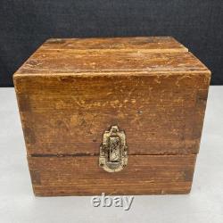 Vintage CKN Watch Maker Staking Tool Set Wooden Box Japan INCOMPLETE
