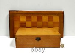 Vintage Carved Wooden Boxed Chess Set & Board