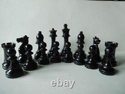 Vintage Chess Set Staunton Style With Wooden Box King 82mm weighted/felted