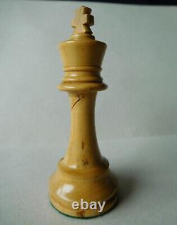 Vintage Chess Set Staunton Style With Wooden Box King 82mm weighted/felted