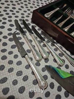 Vintage Community Cuttlery Set And Wooden Box 67 Items