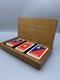 Vintage Dal Negro Playing Cards Set Wooden Box 3 New Decks Made In Italy