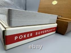 Vintage Dal Negro Playing Cards Set Wooden Box 3 New Decks Made in Italy